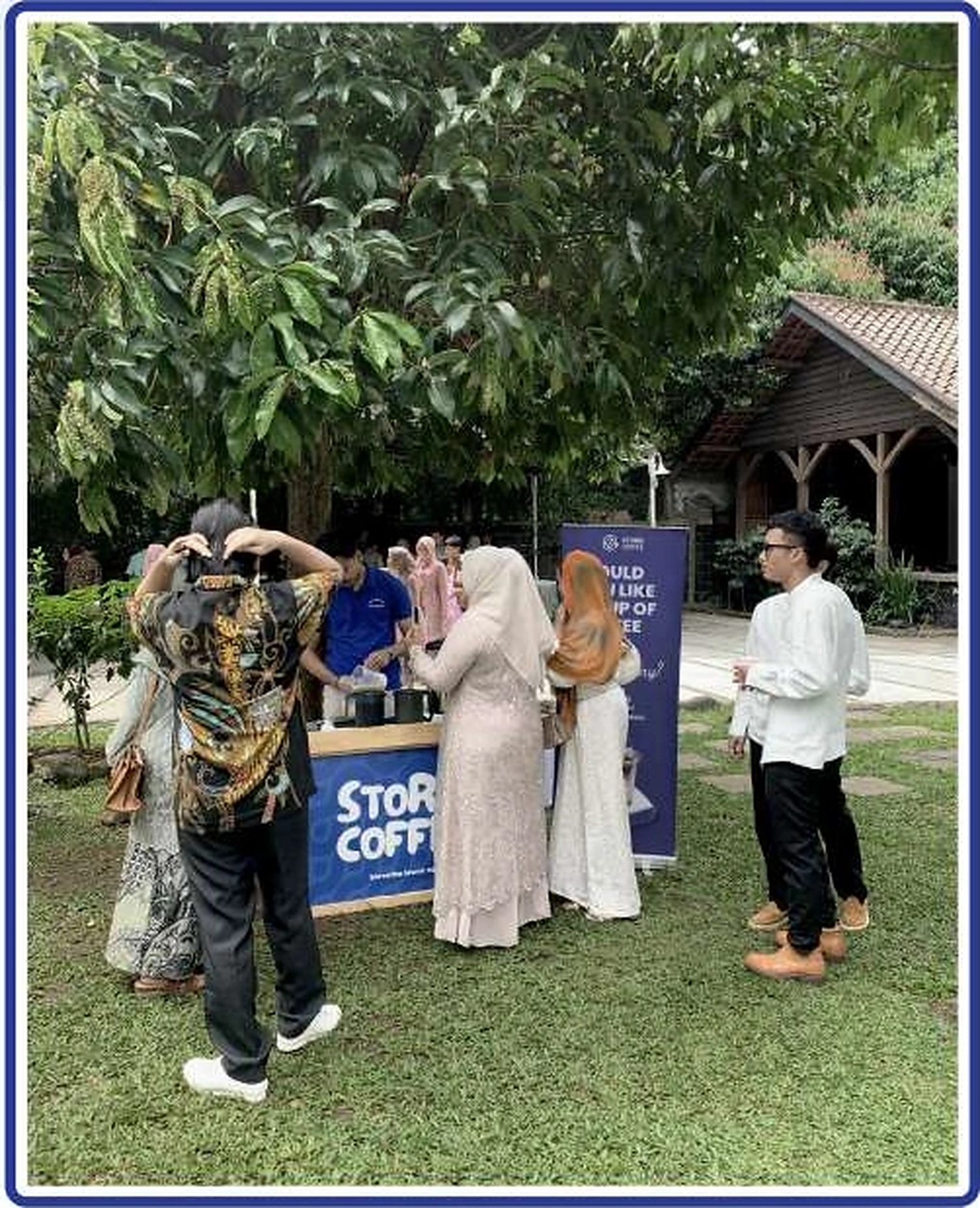Booth Storia di acara wedding outdoor